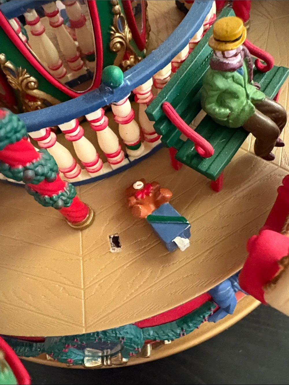 Mr Christmas Holiday Fair Music Sleigh Merry Go Round Vintage